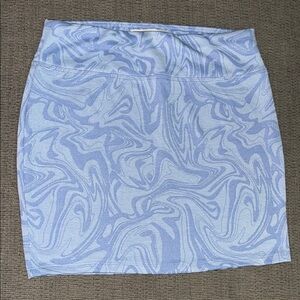 Stylish Blue Swirl Mini Skirt